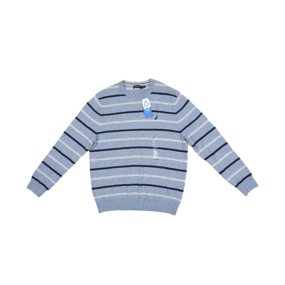 Nautica Men Sustainably Crafted Striped Sweater Multi Size L